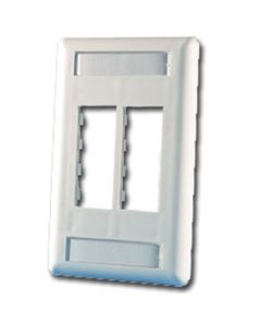 Legrand Ortronics® 1-Gang 4-Port TracJack Faceplate, Cloud White