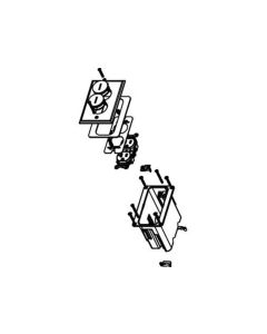Legrand Wiremold® WMFB1DRB Series Single-Gang Floor Box Assembly
