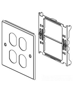 Wiremold® 4047 Two-Gang Cover Two Duplex Receptacles Fitting, Gray