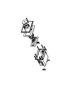 Legrand Wiremold® WMFB1KS2B Series Single-Gang Floor Box Assembly