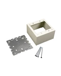Legrand Wiremold® 500/700 Two-Gang Deep Switch & Receptacle Box Fitting, Ivory