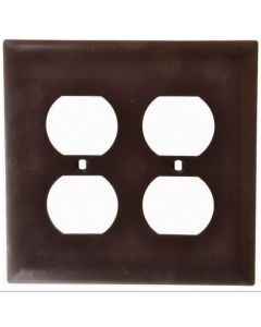 2-Gang Pass & Seymour® Duplex Receptacle Opening, Brown