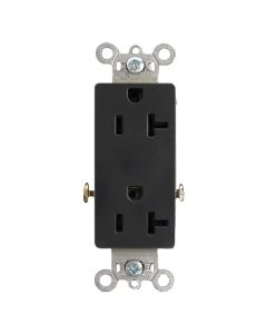 20A 125V Pass & Seymour® Heavy-Duty Decorator Spec Grade Receptacle, Black