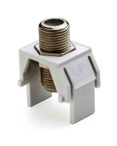 Non-Recessed Nickel F-Connector, White