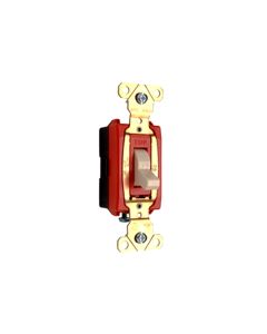 20A 347V Pass & Seymour®  Extra Heavy-Duty Specification Grade Toggle Switch Back & Side Wire, Ivory