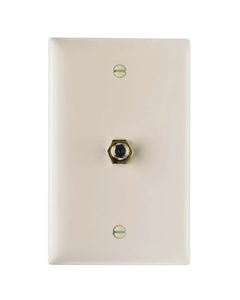 Legrand On-Q® 1-Gang  F Type Coax Connector with Wall Plate, Light Almond