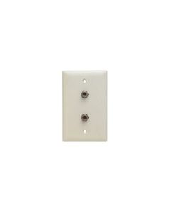 Legrand Pass & Seymour®  1-Gang  Two F Type Coax Connectors with Wall Plate, White