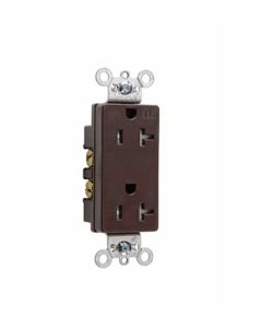 20A 125V Pass & Seymour® Heavy-DutyTamper-Resistant Decorator Duplex Receptacle, Brown