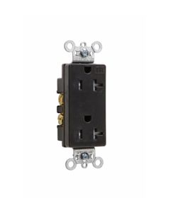 20A 125V Pass & Seymour® Tamper-Resistant Heavy-Duty Decorator Spec Grade Receptacle, Black