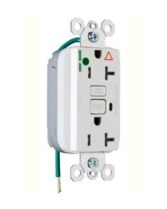 20A 125V Pass & Seymour® Isolated Ground Hospital Grade Tamper-Resistant GFCI Receptacle, White