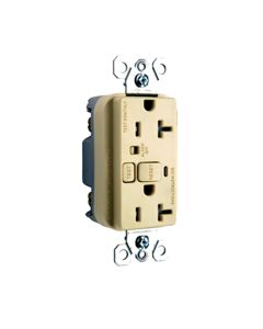 20A 125V  Pass & Seymour® Audible Alarm Tamper-Resistant GFCI Receptacle, Ivory