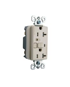 20A 125V Pass & Seymour® Audible Alarm Tamper-Resistant GFCI Receptacle, Light Almond