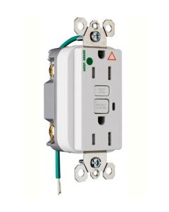 15A 125V Pass & Seymour® Isolated Ground Hospital Grade Tamper-Resistant GFCI Receptacle, White