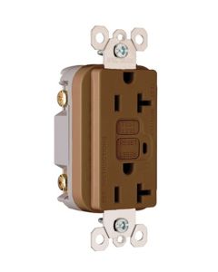 20A 125V Pass & Seymour® Spec Grade Duplex GFCI, Brown