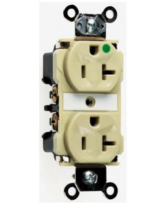 15A 125V Pass & Seymour® Extra Heavy-Duty Hospital Grade Receptacle, Black