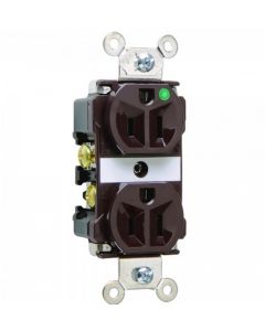 15A 125V Pass & Seymour® Extra Heavy-Duty Hospital Grade Dup;ex Receptacle, Brown