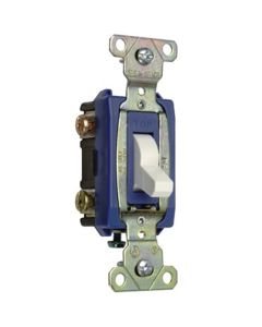 15A 347VAC Pass & Seymour® Extra Heavy-Duty Spec. Grade Toggle Switch Back & Side Wire, White