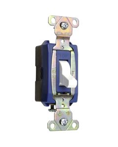 15A 347V Pass & Seymour® Extra Heavy-Duty Specification Grade Toggle Switch Back & Side Wire, White