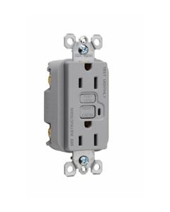15A 125V  Pass & Seymour® TradeMaster® & Specification Grade GFCI Receptacle, Gray