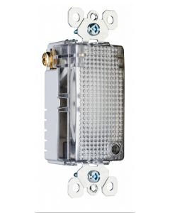 120V Pass & Seymour® TradeMaster Enhanced Decorator Full Hallway Light with Light Sensor Clear