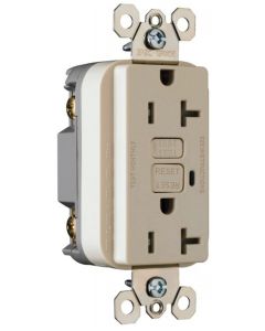 20A 125V  Pass & Seymour® Specification Grade Tamper-Resistant Duplex GFCI, Light Almond