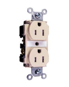 15A 125V Pass & Seymour® Tamper-Resistant Spec Grade Receptacle, Light Almond
