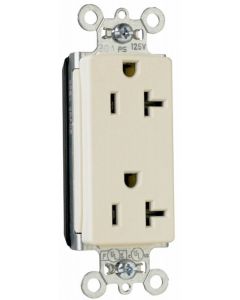 20A 125V Pass & Seymour® PlugTail™ Decorator Spec Grade Receptacle, White