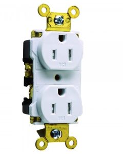 15A 125V Pass & Seymour® Tamper-Resistant Spec Grade Receptacle, White