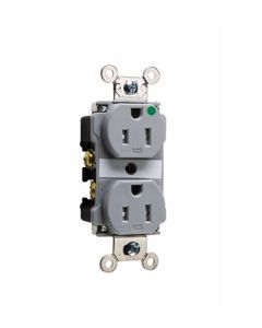 15A 125V Pass & Seymour® Tamper-Resistant Hospital Grade Receptacle, Gray