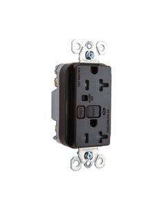 20A 125V Pass & Seymour® Audible Alarm Tamper-Resistant GFCI Receptacle, Brown