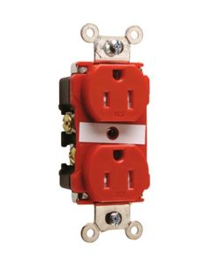 15A 125V Pass & Seymour® Tamper-Resistant Spec Grade Receptacle, Red
