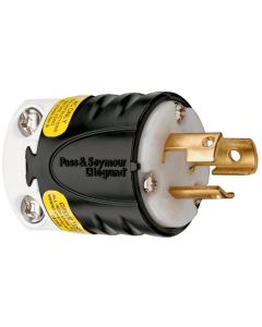 15A 125V Pass & Seymour® Heavy-Duty Ground Continuity Monitoring (GCM) Plug, Black & White
