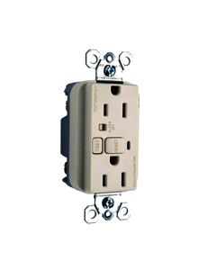 15A 125V Pass & Seymour® Audible Alarm Tamper-Resistant GFCI Receptacle, Light Almond