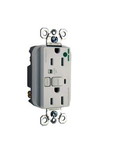 15A 125V Pass & Seymour® Hospital Grade Audible Alarm Tamper-Resistant GFCI Receptacle, White