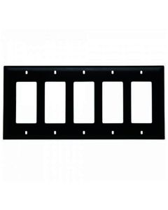 Pass & Seymour® 5-Gang Decorator Opening, Black