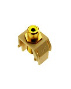Legrand On-Q®  Yellow RCA to F-Connector, Light Almond