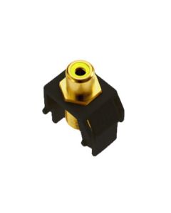 Legrand On-Q® Yellow RCA to F-Connector, Black