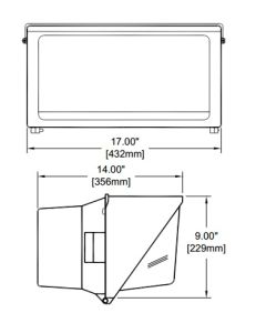 Fixture wallcube 250w Metal Halide w/ lamp Pulse Start Tri-Tap