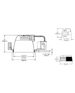 Housing pot 8in non ic Compact Fluorescent 120v gx24q3 Electrical