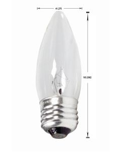 60W 120V  DuraMax® Long Life Decorative Blunt Tip Incandescent Lamp (2/Pack)
