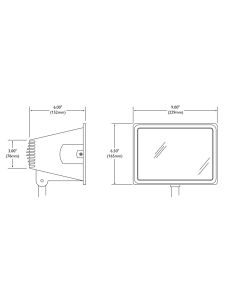 Fixture Miniature Flood 70w High Pressure Sodium w/ lamp 120v