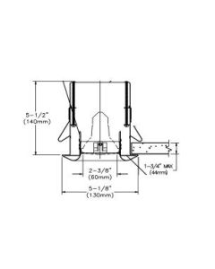Trim pot 4in par20 wet metal contour shower