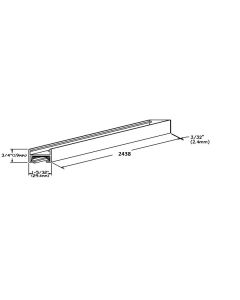 8' Lytespan® Single Circuit Fast Track, White