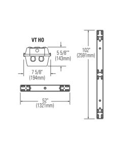 Fixture Surface wet 8ft 2 t12 High Output 120v Magnetic sealatron