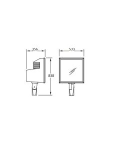 Fixture Flood yoke Mount 1000w Metal Halide w/ lamp Tri-Tap