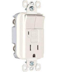 15A 125V Pass & Seymour® Switch/GFCI Receptacle, White