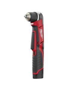 12V 3/8" Single Sleeve Milwaukee M12™ 2415-21 Cordless Lithium-Ion Right Angle Drill/Driver Kit