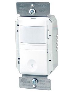 The CS-50 Passive Infrared (PIR) Vacancy Sensor provides automatic shutoff for single-pole lighting control applications in the home. It is engineered to comply with California’s Title 24-2008 residential energy code.