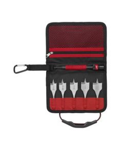 6PC 3-1/2" Stubby Flat Boring Bit Set