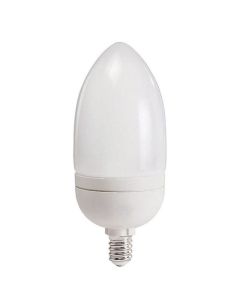 9W Philips Chandelier CFL Bulb, Soft White